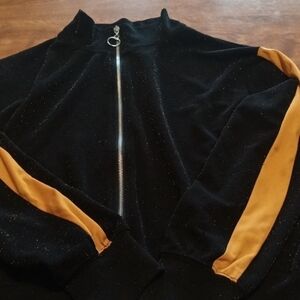 🌻3 for$12🌻Wild Fable Black and Gold Glitter Jacket size medium